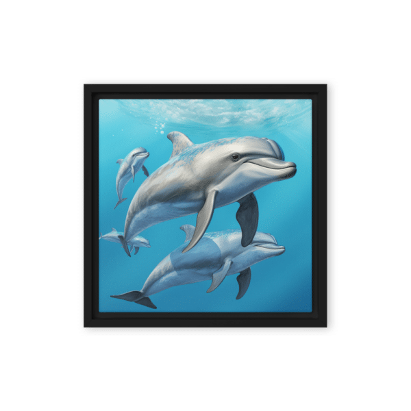 Canvas, Atlantic Bottlenose Dolphin Pod Swimming - Image 2