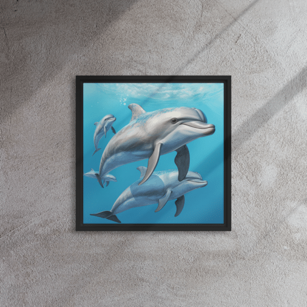 Canvas, Atlantic Bottlenose Dolphin Pod Swimming - Image 5