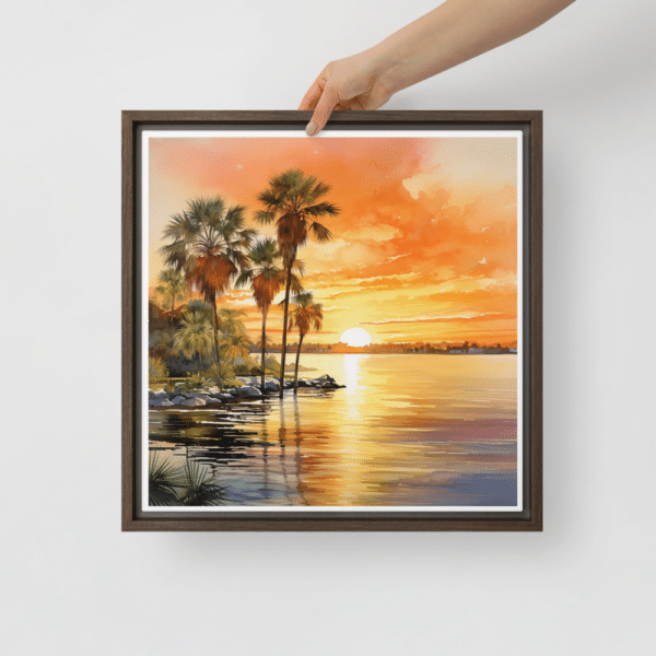 Picture, Tampa Bay Golden Hour Sunset, Framed canvas - Image 4