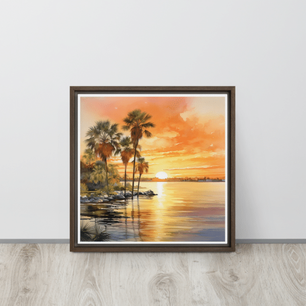 Picture, Tampa Bay Golden Hour Sunset, Framed canvas - Image 5