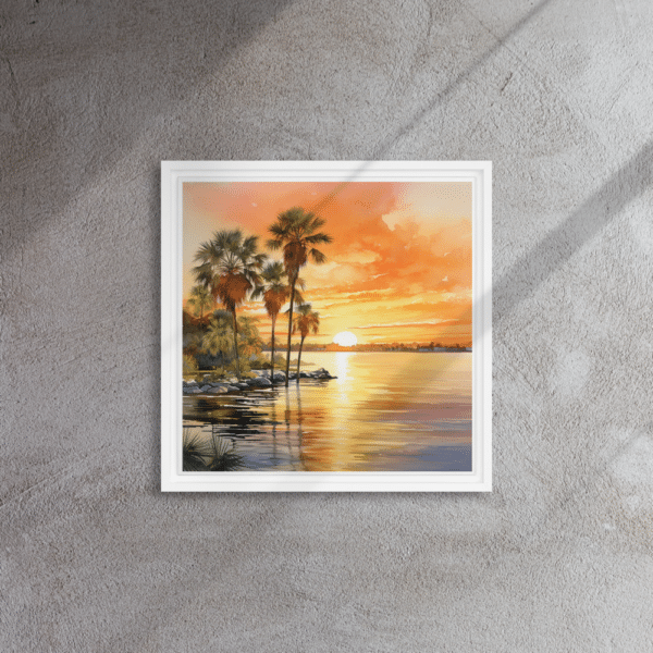 Picture, Tampa Bay Golden Hour Sunset, Framed canvas - Image 3